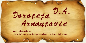 Doroteja Arnautović vizit kartica